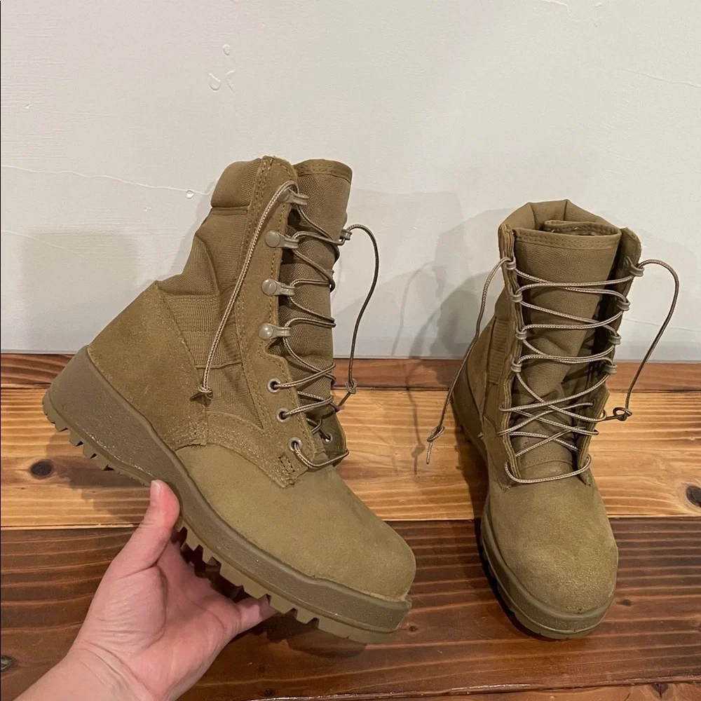ALTAMA MENS 4.5 XW TAN STEEL TOE ARMY COMBAT BOOTS NWOT